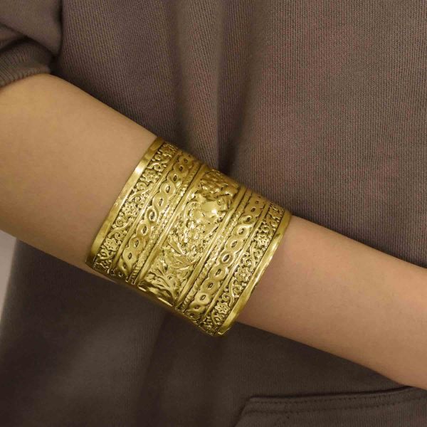 B-1314 Gold Silver Alloy Open Bracelet for Women European American Fashion Simple Bracelets