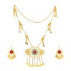 S-0108 Fashion Gold Coin Waistchain Necklace Earring Set for Women