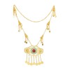 S-0108 Fashion Gold Coin Waistchain Necklace Earring Set for Women