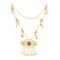 S-0108 Fashion Gold Coin Waistchain Necklace Earring Set for Women