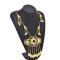 S-0108 Fashion Gold Coin Waistchain Necklace Earring Set for Women