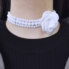 N-8271 Rose Women Beads Chokers Necklaces Elegant Weddings Necklaces