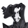 E-6684 New Unique Design Five Color Transparent Petal Pendant Women's Fashion Earrings