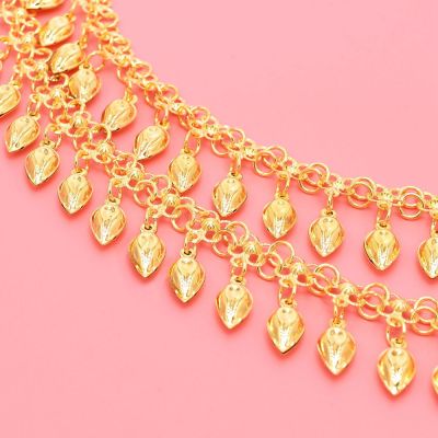 N-8275 New Gold Claw Rhinestone Tassel Pendant Women's Fashion Shoulder Chain