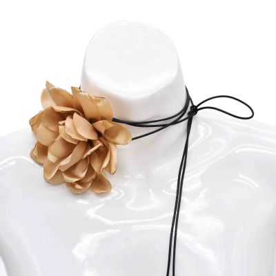 N-8273 Fashion Flower Pattern Rope Women Necklace