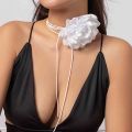 N-8273 Fashion Flower Pattern Rope Women Necklace