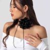 N-8273 Fashion Flower Pattern Rope Women Necklace