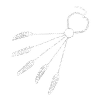 B-1316 Women Chians Bracelets Golden Carved Finger Stall Bracelets