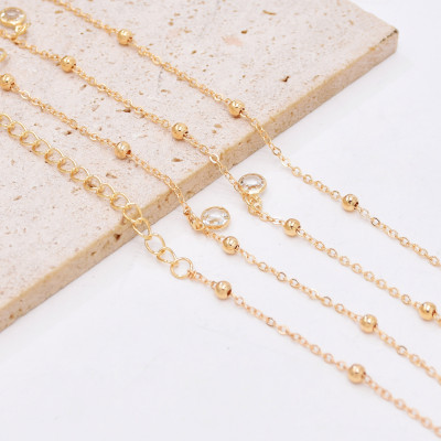 N-8279 New Gold Thin Girls Belt Women's Fashion Balls Waistchain