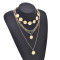 N-8269 New Simple Gold Women's Fashion Metal Set Necklace