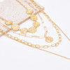 N-8269 New Simple Gold Women's Fashion Metal Set Necklace