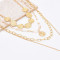 N-8269 New Simple Gold Women's Fashion Metal Set Necklace