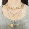 N-8269 New Simple Gold Women's Fashion Metal Set Necklace