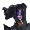 E-6688 Bohemian Romantic Punk 'I LOVE YOU' Pattern Dangle Earrings for Women