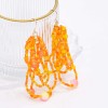 E-6689 New Fashion Flower Blue Rice Beaded Long Earrings for Women