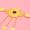 N-8284 Golden Carved Women Body Chains Coin Tassel Statement Waist Jewelry