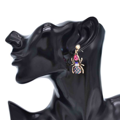 E-6690 Fashion Punk Spider Pattern Women Dangle Earrings Full Crystal Earrings