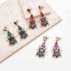E-6690 Fashion Punk Spider Pattern Women Dangle Earrings Full Crystal Earrings