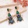 E-6690 Fashion Punk Spider Pattern Women Dangle Earrings Full Crystal Earrings