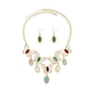 N-8285 Butterfly Women Jewelry Sets Acrylic Pendant Statement Necklace Sets