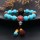 B-1317 Fashion Tibetan Ethnic Turquoise Beaded Bracelet for Women