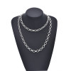 N-8288 New Fashion Punk Gold/Silver Double Layer Chain Women's Trendy Alloy Necklace