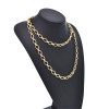 N-8288 New Fashion Punk Gold/Silver Double Layer Chain Women's Trendy Alloy Necklace