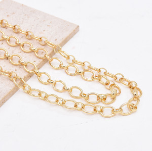 N-8288 New Fashion Punk Gold/Silver Double Layer Chain Women's Trendy Alloy Necklace