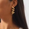 E-6692 Spiral Women Drop Earrings Alloy Dangle Punk Party Charms Earrings