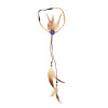 F-0430 Handmade Ethnic Rope Leather Brown Feather Headbands Wood Beads Boho Hair Accessories Fashion Jewelry