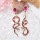 E-6693 Asymmetrical Snake Dangle Earrings Enamel Rhinestone Red Green Snake Pendant Earrings