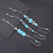 B-1318 Vintage Style Silver Turquoise Beads Bracelet for Girls