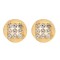 E-6697 European American Fashion Round Metal Crystal Earrings for Women