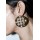 E-6697 European American Fashion Round Metal Crystal Earrings for Women