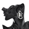 E-6696 New Unique and Irregular Shaped Metal Pearl Inlaid Women's Personalized Fashion Earrings