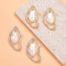 E-6696 New Unique and Irregular Shaped Metal Pearl Inlaid Women's Personalized Fashion Earrings