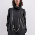 N-8288 New Fashion Punk Gold/Silver Double Layer Chain Women's Trendy Alloy Necklace