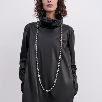N-8288 New Fashion Punk Gold/Silver Double Layer Chain Women's Trendy Alloy Necklace