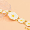 B-1109  Gold Metal White Flower Bracelet Sets for Women