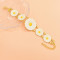 B-1109  Gold Metal White Flower Bracelet Sets for Women