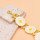 B-1109  Gold Metal White Flower Bracelet Sets for Women
