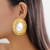 E-6701 Irregular Geometric Drop Earrings Round Alloy Dangle Punk Party Charms Earrings