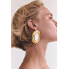 E-6701 Irregular Geometric Drop Earrings Round Alloy Dangle Punk Party Charms Earrings