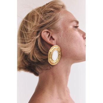 E-6701 Irregular Geometric Drop Earrings Round Alloy Dangle Punk Party Charms Earrings