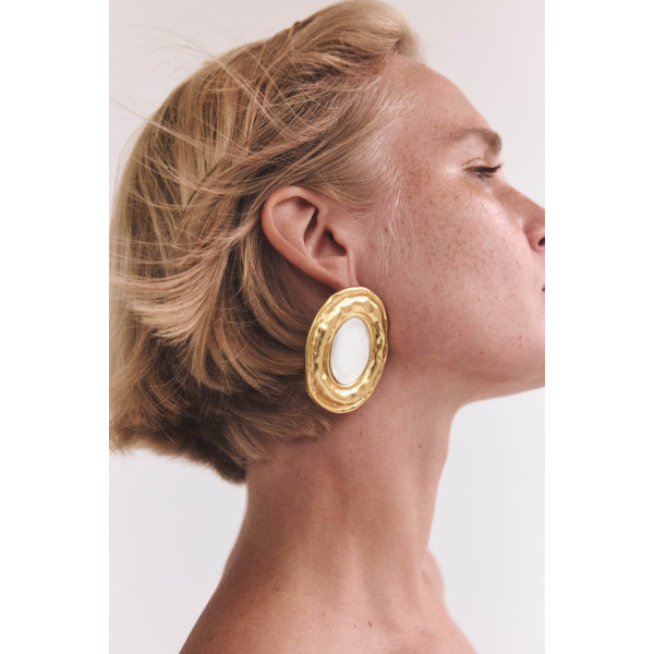 E-6701 Irregular Geometric Drop Earrings Round Alloy Dangle Punk Party Charms Earrings