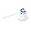 F-1155 Silver Plated Peacock Long Chain Tassel Hairpin for Women