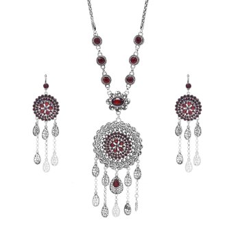 N-8290 Tassel Women Jewelry Sets Rhinestones Vintage 2 PC Jewelry Sets
