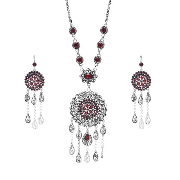 N-8290 Tassel Women Jewelry Sets Rhinestones Vintage 2 PC Jewelry Sets
