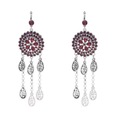 N-8290 Tassel Women Jewelry Sets Rhinestones Vintage 2 PC Jewelry Sets