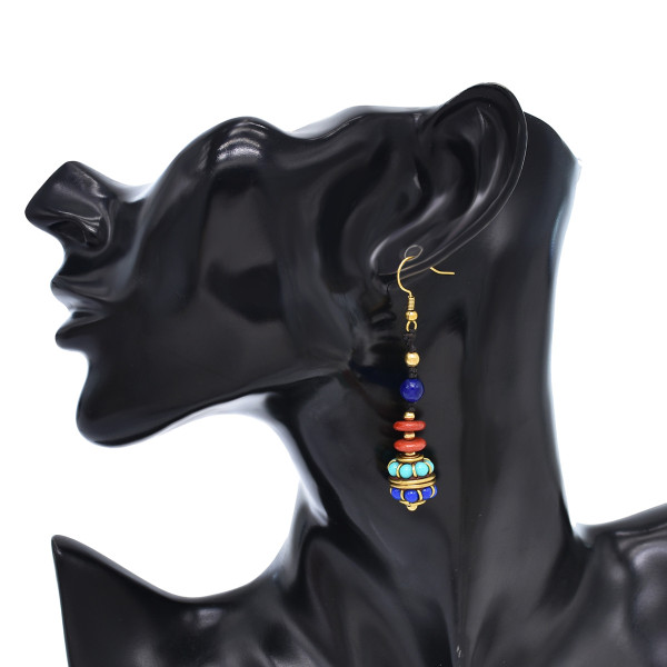 E-6703 New Bohemian Ethnic Style Colorful Beaded Pendant Women's Fashion Earrings Fashion Item